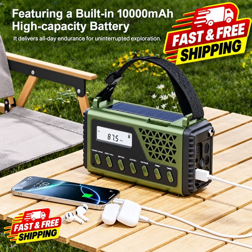 10000mah emergency solar hand - emergency,