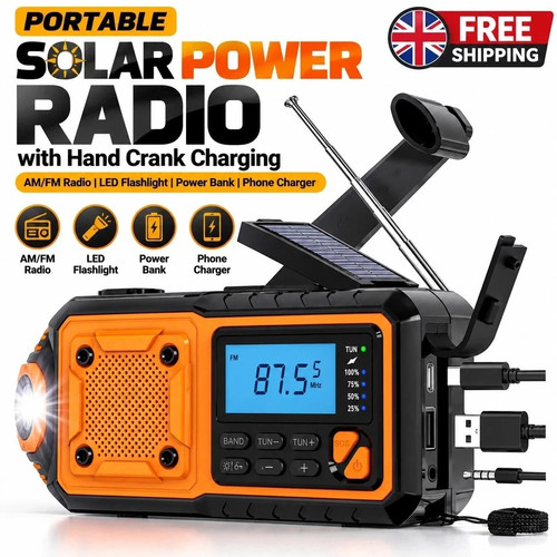4000mah solar emergency radio - solar,